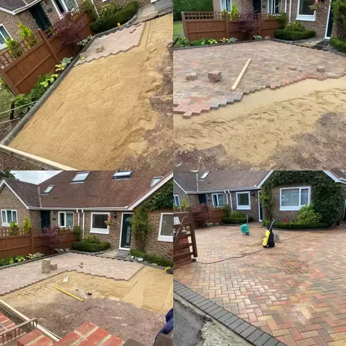 driveway being built